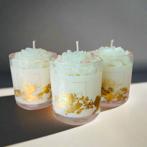 Gold foil flower candle