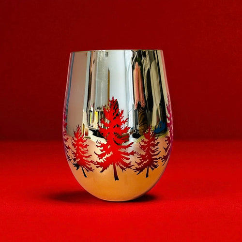 **NEW Gold/Red Christmas tree candle