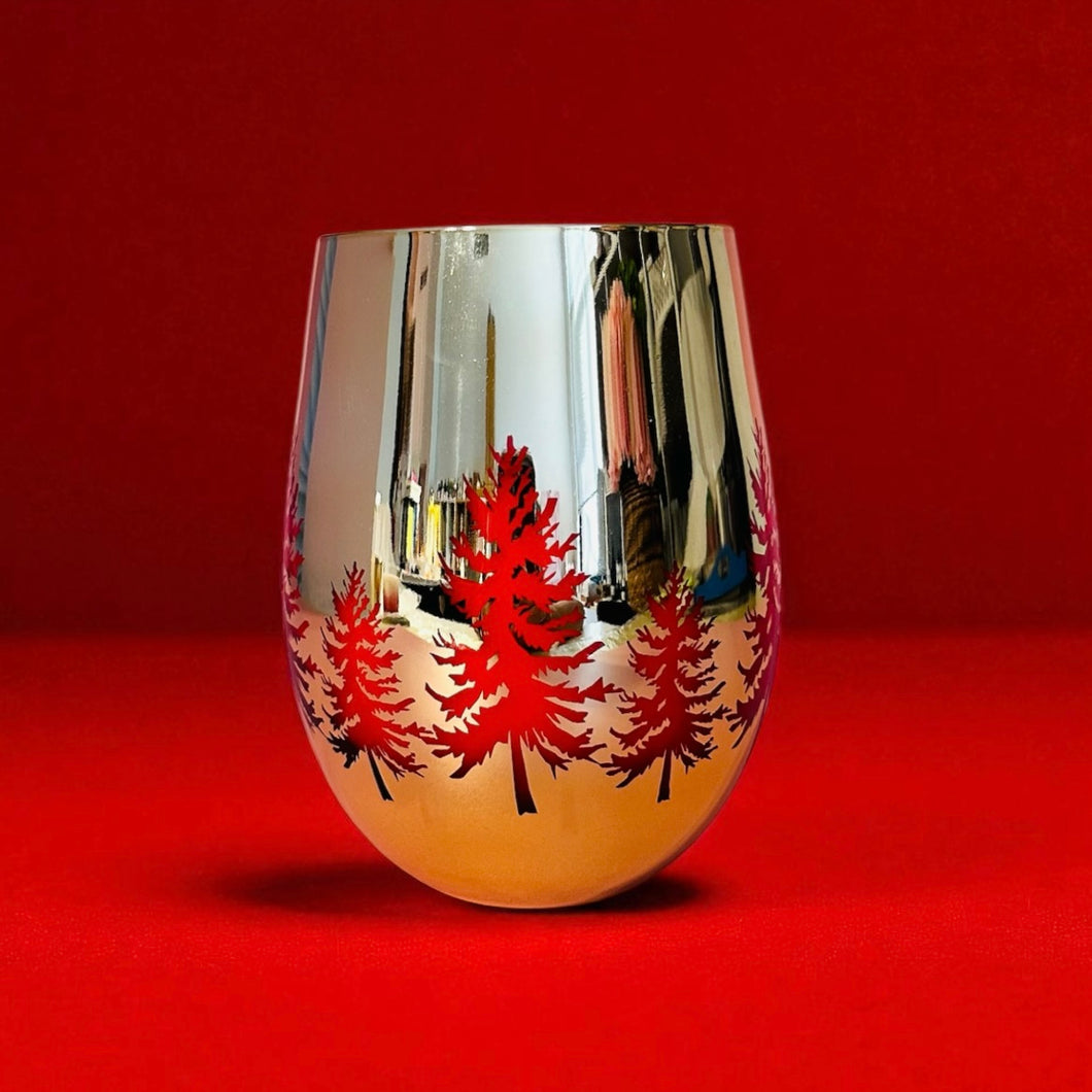 **NEW Gold/Red Christmas tree candle