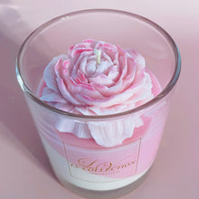 Peony flower candle