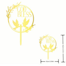 Baptism Cake Topper - Elegant Christening Cake Decoration