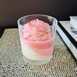 Flower peony candle