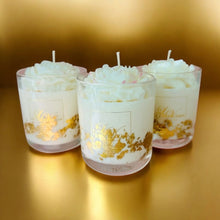 Gold foil flower candle