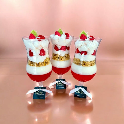 *Dessert Candle - Strawberry Trifle Tall Cocktail