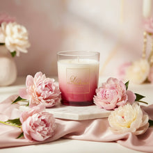 Pink Peony Tumbler Candle - Luxury Soy Candle with Gold Details | LV Collection