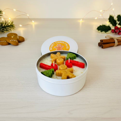 Gingerbread Tin Candle - Large