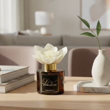 Luxury Amber Glass Reed Diffuser 100ml - Gold Lid