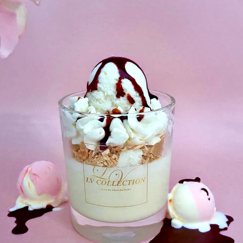 Dessert Ice cream sundae candle