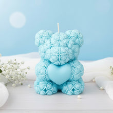 Teddy Bear Heart Candle - Custom Colour Soy Wax Candle