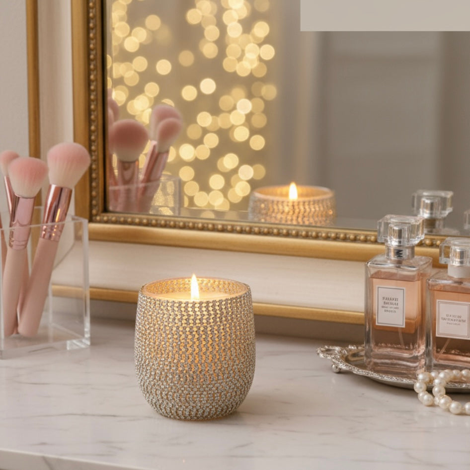 Bling Diamanté Candle - Luxury Soy Candle in Crystal Jar | LV Collection