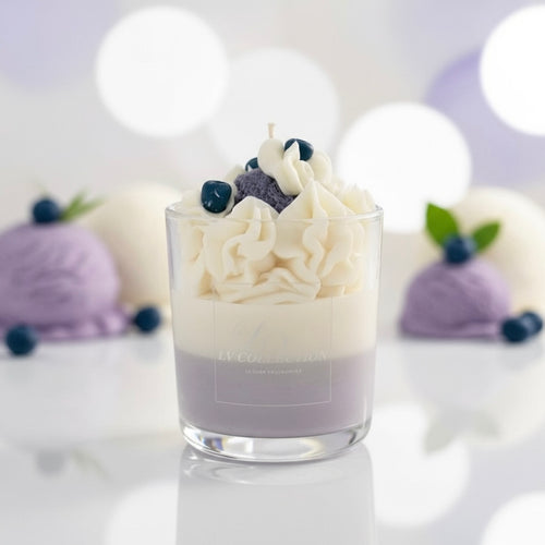 Blueberry Ice Cream Candle - Premium Dessert Candle
