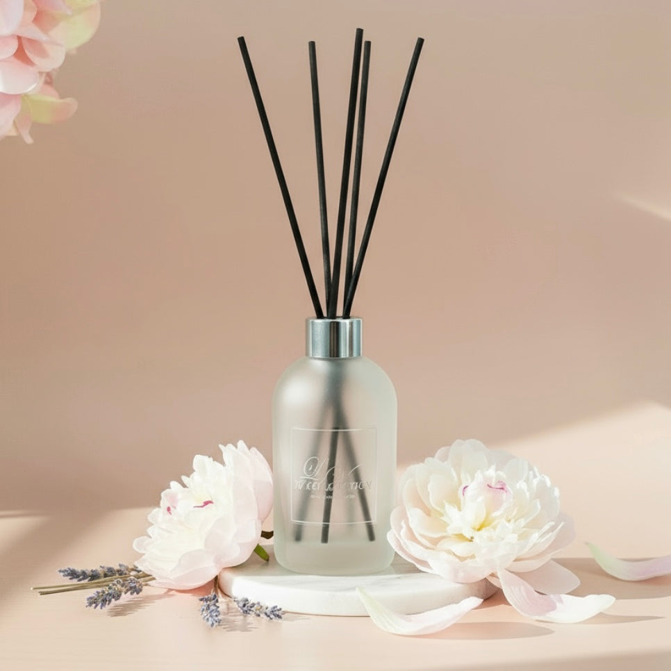 CLEARANCE Frost Glass Reed Diffuser 200ml - Premium Room Fragrance for Large Spaces