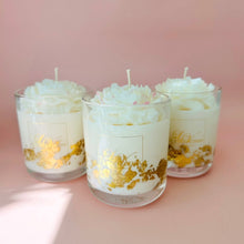 Gold foil Rose flower candle