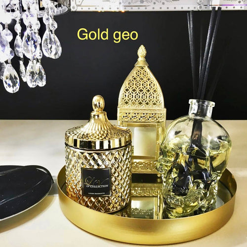 Gold Geo Candles