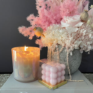 Glamour candle pink 2 LEFT