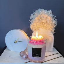 Flower peony candle
